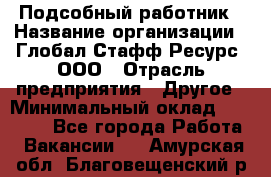 Подсобный работник › Название организации ­ Глобал Стафф Ресурс, ООО › Отрасль предприятия ­ Другое › Минимальный оклад ­ 48 000 - Все города Работа » Вакансии   . Амурская обл.,Благовещенский р-н